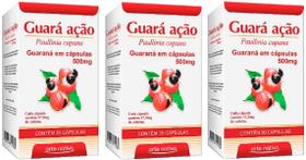 Guaraná Energia Guara Acao 500mg 30 Caps 3 unidades