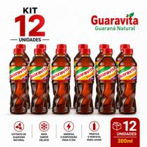Guaravita Original Kit 12 Garrafas 300ml Guaraná Natural do Rio Guaravita Original Kit 12 Garrafas 300ml Guaraná Natural do Rio