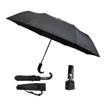 Guarda Chuva Abre Automático 35cm De Bolsa Dobrável Preto Resistente