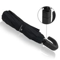 Guarda Chuva Abre Automático Contra Vento Reforçado Preto Cabinho