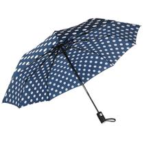 Guarda-chuva Agaric Cute Polka Dots Compact Travel 46" azul marinho