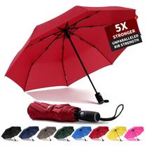 Guarda-chuva Anntrue Windproof Travel Auto Open Close Burgundy