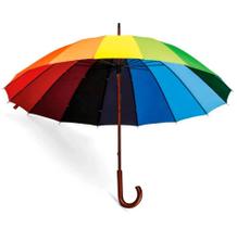 Guarda Chuva Arco Iris Automático Colorido Reforçado Grande