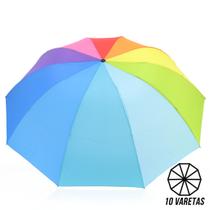 Guarda Chuva Arco-Íris Grande Reforçado 10 Hastes Contra Vento