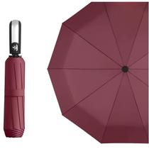 Guarda Chuva Automático C/ Botão 105cm 10 Hastes Reforçadas Proteção UV Tecido Resistente