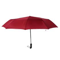 Guarda-Chuva Automático Cabo De Madeira Vermelho Leve Resistente À Água E Ao Vento Moods Up Premium Biggdesign
