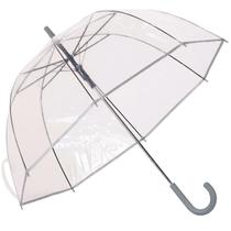 Guarda Chuva Automático Com Cabo Curvo Sombrinha Transparente E Cinza Fazzoletti Guarda Chuva Automático Com Cabo Curvo Sombrinha Transparente E Cinza Fazzoletti