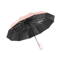 Guarda-chuva Automático Extra Grande De 12 Varetas, Resistente Ao Vento, Portátil, Dobrável, Preto
