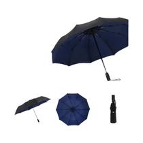 Guarda-chuva Automático Extra Grande De Dupla Camada Resistente Ao Vento Com Cabo Longo Preto De