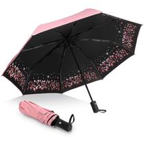 Guarda-chuva automático FuWinet Sakura à prova de vento, anti-chuva/rosa solar