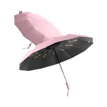 Guarda-chuva Automático Grande Com 24 Varetas, Proteção Solar UV, Dupla Função, Resistente Ao Vento,