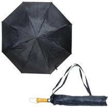 Guarda Chuva Automático Grande Reforçado Cabo Madeira