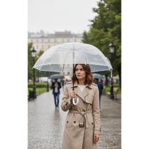 Guarda-Chuva Automático Grande Transparente Adulto 8 Varetas Guarda-Chuva Automático Grande Transparente Adulto 8 Varetas