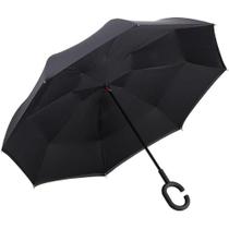 Guarda-Chuva Automático Invertido Face Dupla Preto - Quanhe Guarda-Chuva Automático Invertido Face Dupla Preto - Quanhe