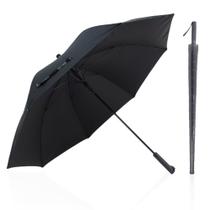 Guarda Chuva Automático Preto Tecido Duplo Grande Reforçado 7008 Guarda Chuva Automático Preto Tecido Duplo Grande Reforçado 7008