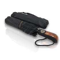 Guarda Chuva Automático Preto Unissex Cabe Na Mochila Compacto Reforçado 0056B