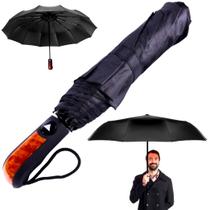 Guarda Chuva Automático Reforçado Contra Vento Cabe Na Bolsa 8 Hastes Top