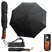 Guarda Chuva Automático Reforçado Contra Vento Cabe Na Bolsa Compacto Linha Premium