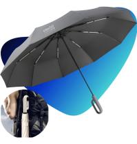 Guarda Chuva Automatico Reforçado Contra Vento Fibra Carbono