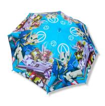 Guarda-chuva Automático Sombrinha Infantil estampas personagens Com Apito
