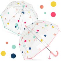 Guarda-chuva Bubble Fabbay Dots Kids Transparente para Crianças x2