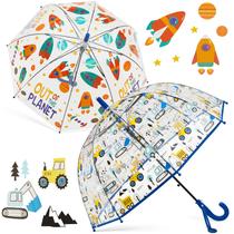 Guarda-chuva Bubble Fabbay Planet Kids transparente para crianças