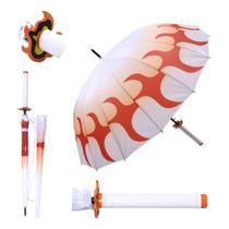 Guarda Chuva Cabo O-Katana Rengoku Kyojuro Demon Slayer Suporte Mesa
