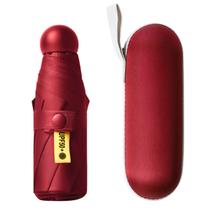 guarda-chuva cápsula com proteção solar uv de aluminio compacto mini sombrinha resistente