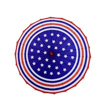 Guarda-chuva chinês Bestage 33 Bandeira americana de seda e bambu