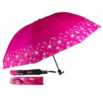 Guarda Chuva Colorida Contra Vento Cabe Na Bolsa Grande Dobrável Resistente Estampado