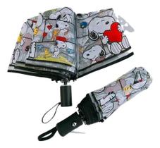 Guarda-Chuva Colorido Transparente - Snoopy Uso Automático