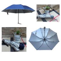 Guarda Chuva Compacto com Bolsinha Plástica: Sombrinha Dobrável 8 Varetas com Proteção Solar UV