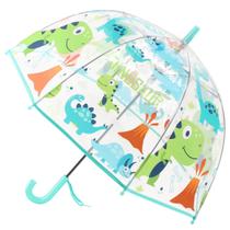 Guarda-chuva Cybyq-Family Kids Clear Dome, dinossauro à prova de vento Guarda-chuva Cybyq-Family Kids Clear Dome, dinossauro à prova de vento