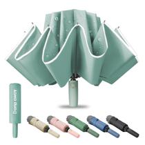 Guarda-chuva Damp away Automatic Windproof Travel Inverted Cyan
