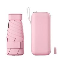 Guarda-chuva De Bolso Mini Dobrável UPF50+ Com Proteção UV Para Sol E Chuva