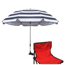 Guarda-chuva de cadeira GRANDMEI de 46 polegadas UPF 50+ com clipe em D-Blue Stripe Guarda-chuva de cadeira GRANDMEI de 46 polegadas UPF 50+ com clipe em D-Blue Stripe