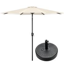 Guarda-chuva de pátio externo Simple Deluxe de 9 pés com suporte de base