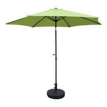 Guarda-chuva de pátio St. Kitts em alumínio de 2,7 m com elevador de manivela - verde Guarda-chuva de pátio St. Kitts em alumínio de 2,7 m com elevador de manivela - verde