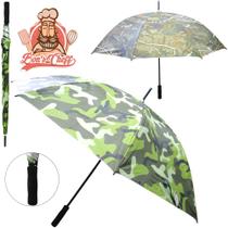 Guarda chuva de poliester manual portaria camuflado 8 varetas cabo emborrachado 158cm de ø