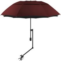 Guarda-chuva de praia XLINGZA UPF 50+ com braçadeira ajustável Wine XXL