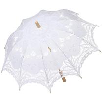 Guarda-chuva de renda, guarda-sol BABEYOND Vintage Wedding Bridal, branco Guarda-chuva de renda, guarda-sol BABEYOND Vintage Wedding Bridal, branco