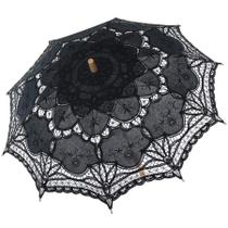 Guarda-chuva de renda, guarda-sol BABEYOND Vintage Wedding Bridal, preto