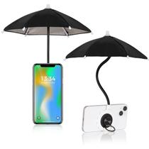 Guarda-chuva de telefone AMUSIGHT Sun Shade para todos os smartphones preto