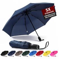 Guarda-chuva de viagem Anntrue Windproof Auto Open Close Blue