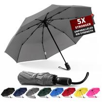 Guarda-chuva de viagem Anntrue Windproof Auto Open Close Grey