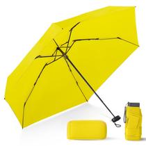 Guarda-chuva de viagem LEAGERA Compact com estojo amarelo leve Guarda-chuva de viagem LEAGERA Compact com estojo amarelo leve