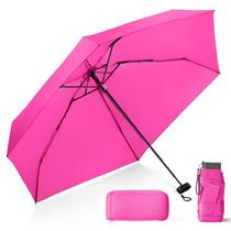 Guarda-chuva de viagem LEAGERA Compact Mini Lightweight Rose Red