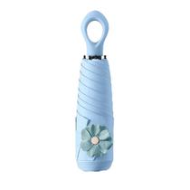 Guarda-chuva de viagem miliyadexin Mini Sun Blocking UV 99,9% azul celeste