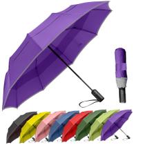 Guarda-chuva de viagem MRTLLOA à prova de vento de 49 polegadas roxo impermeável