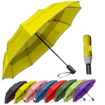Guarda-chuva de viagem MRTLLOA, à prova de vento, ventilado, impermeável, 49 polegadas, amarelo Guarda-chuva de viagem MRTLLOA, à prova de vento, ventilado, impermeável, 49 polegadas, amarelo
